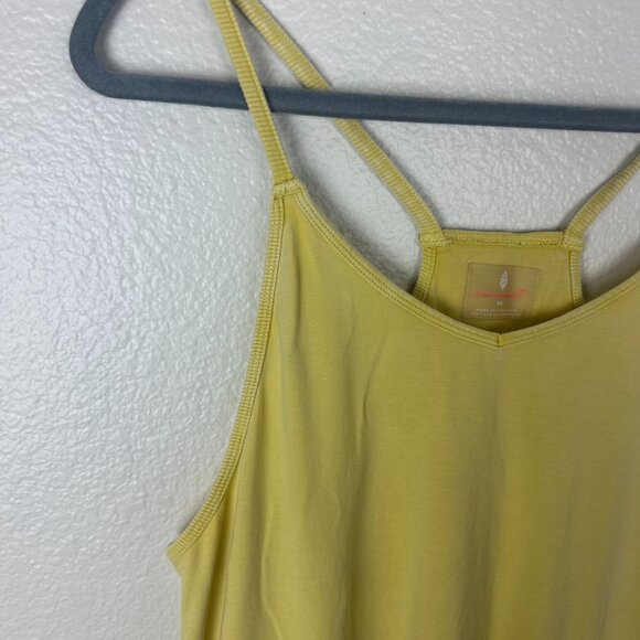 Free People Hot Shot Onesie Jumpsuit XS Yellow Boho Loungewear Soft Stretch - Picture 5 of 11